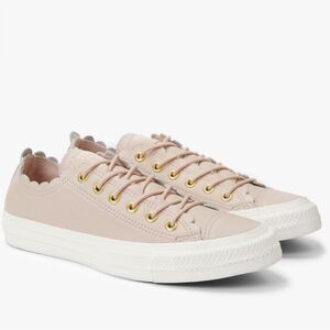 Converse Chuck Taylor All Star Low Top Scalloped Frilly Thrills Blush Sneakers
